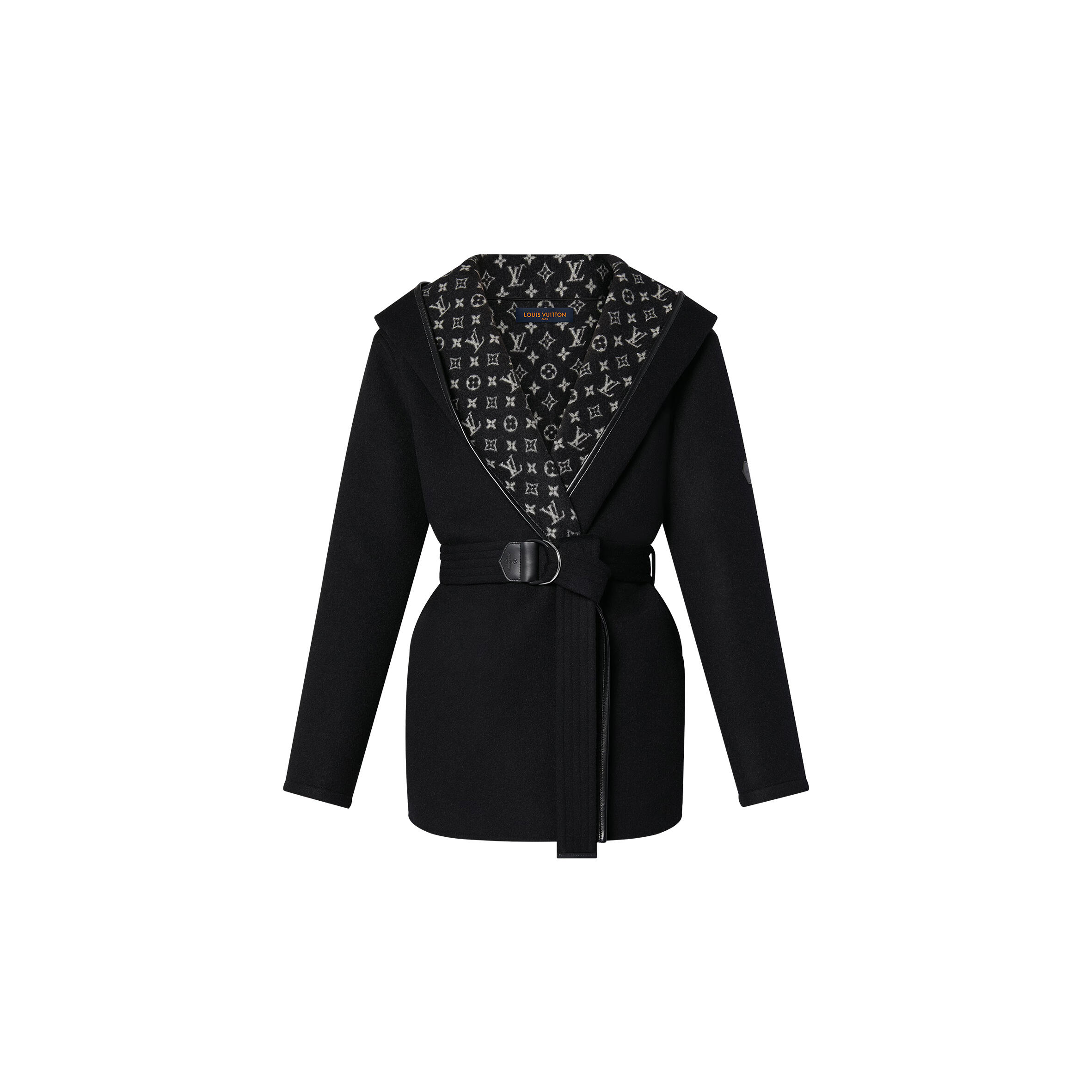 l0vis Vvtt0n wrap-style belted short coat 1a99k9
